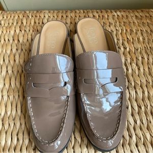 EUC Franco Sarto Barlow Blushy Patent Leather Mules